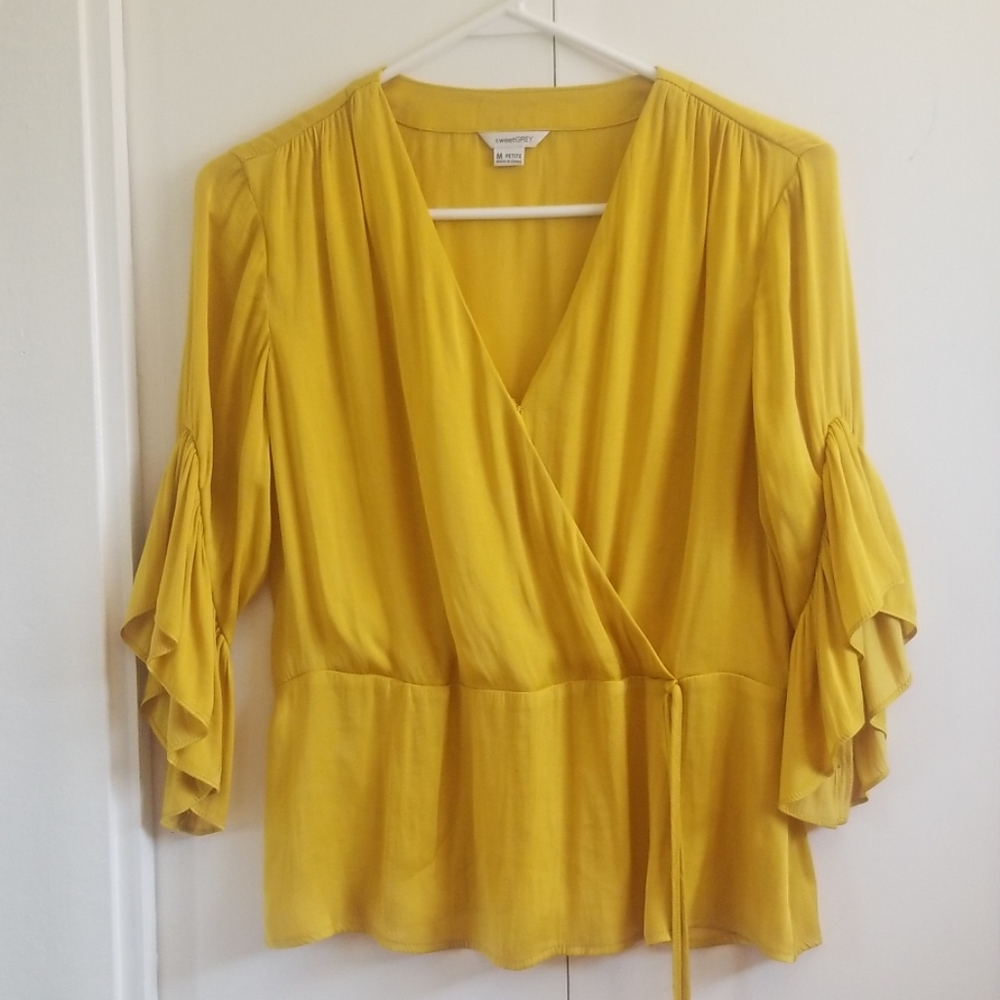 Yellow Satin top